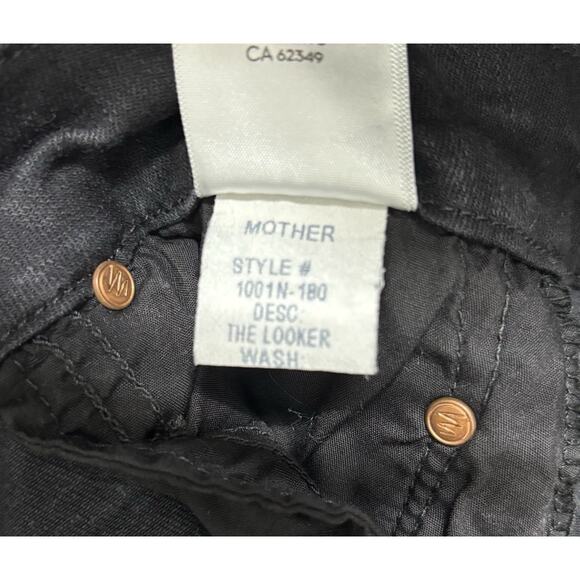NWT Mother The Looker “Not Guilty” Black Skinny Jeans Women’s 26 - Picture 7 of 7